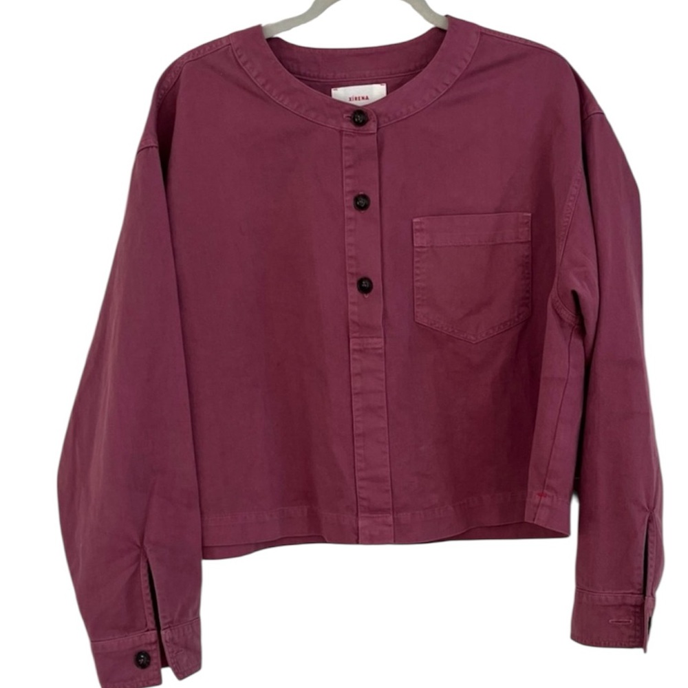 Xirena Boxy Long Sleeve Top Sz Large Pink